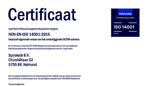Spirotech ISO 14001 - TUV Certificato